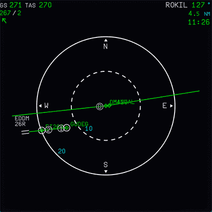 Manual leg discontinuity on ND plan mode